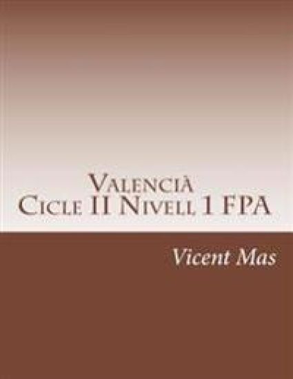 Valencià Cicle II Nivell 1: GES Formació de Persones Adultes