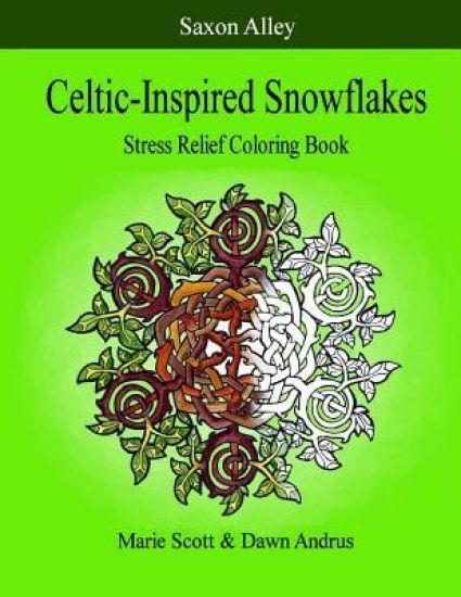 Celtic-Inspired Snowflakes: Stress Relief Coloring Book