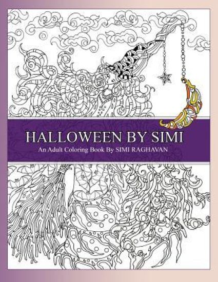 Halloween by Simi: Hand drawn Halloween Adult Coloring Pages of Amazing Designs.