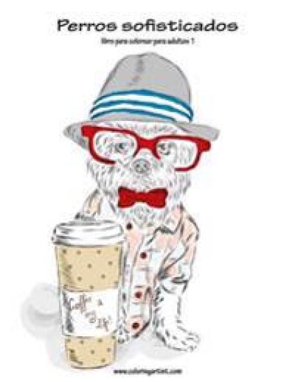 Perros sofisticados libro para colorear para adultos 1