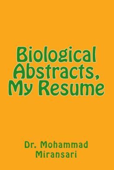 Biological Abstracts, My Resume