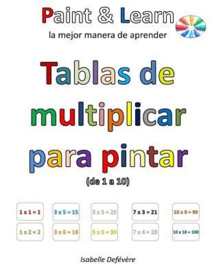 Tablas de multiplicar para pintar (de 1 a 10)