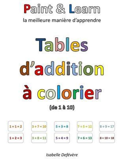 Tables d'addition à colorier (de 1 à 10)
