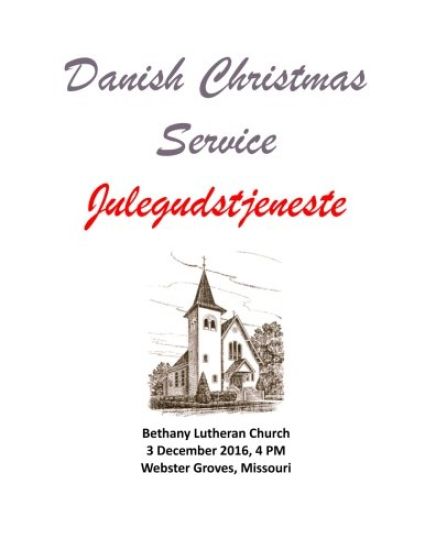 The Danish Julegudstjeneste in St. Louis