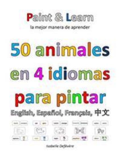 50 animales en 4 idiomas: inglés, español, francés, chino