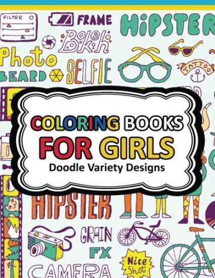 Coloring Book for Girls Doodle Cutes: The Really Best Relaxing Colouring Book For Girls 2017 (Cute, Animal, Dog, Cat, Elephant, Rabbit, Owls, Bears, K