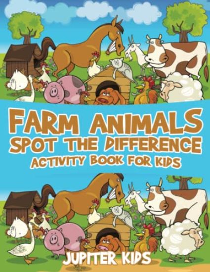 Farm Animals Spot the Difference Activity Book for Kids