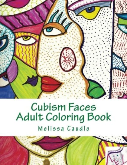 Cubism Faces: Adult Coloring Book