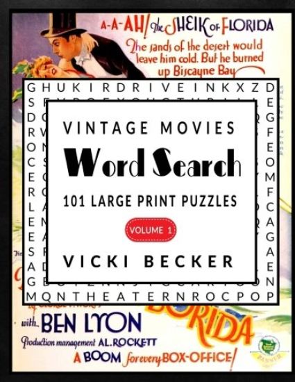 Vintage Movies Word Search: 101 Large Print Puzzles