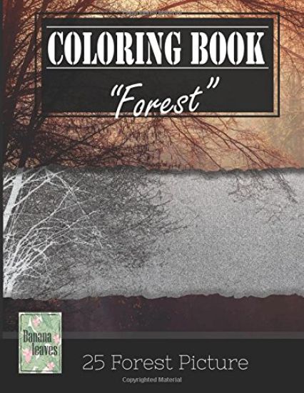 Forest Wilderness Gray Scale Photo Adult Coloring Book, Mind Relaxation Stress Relief: Just added color to release your stress and power brain and min