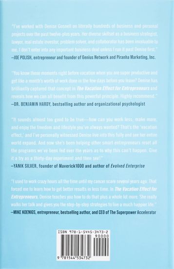 The Vacation Effect(R) for Entrepreneurs