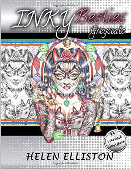 Inky Besties Greyscale: Grayscale coloring book