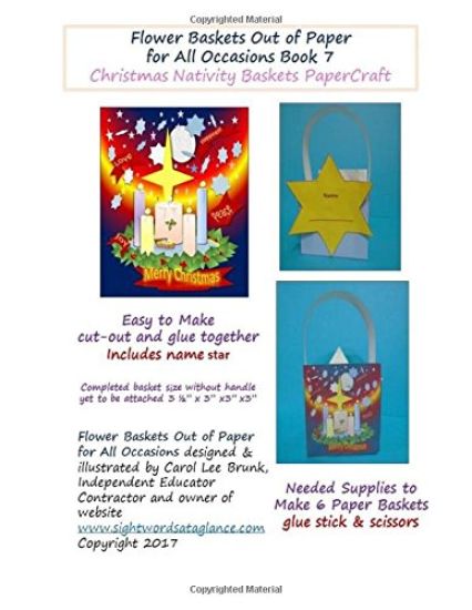 Flower Baskets Out of Paper for All Occasions Book 7: Christmas Nativity Basket PaperCraft