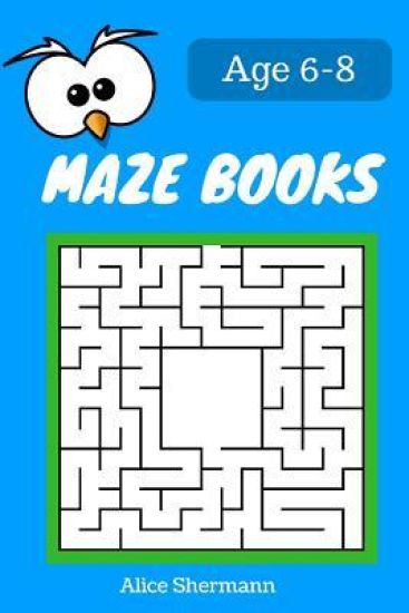 MAZE Book for Kids Ages 6-8: 50 Maze Puzzle Games to Boost Kids' Brain, Pocket Size 6x9 Inch, Large Print