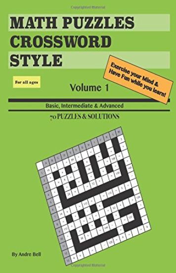 Math Puzzles Crossword Style Vol 1 (travel size)