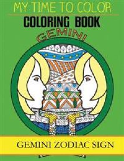 Gemini Zodiac Sign - Adult Coloring Book