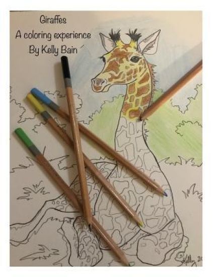 Giraffes by Kelly Bain: a coloring experience