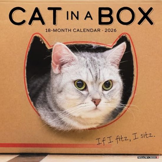 Cat in a Box 2026 12 X 12 Wall Calendar