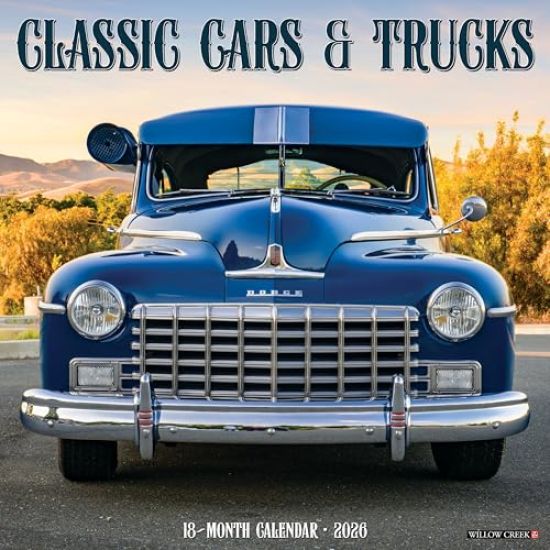 Classic Cars & Trucks 2026 Wall Calendar