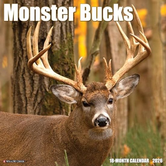Monster Bucks 2026 12 X 12 Wall Calendar