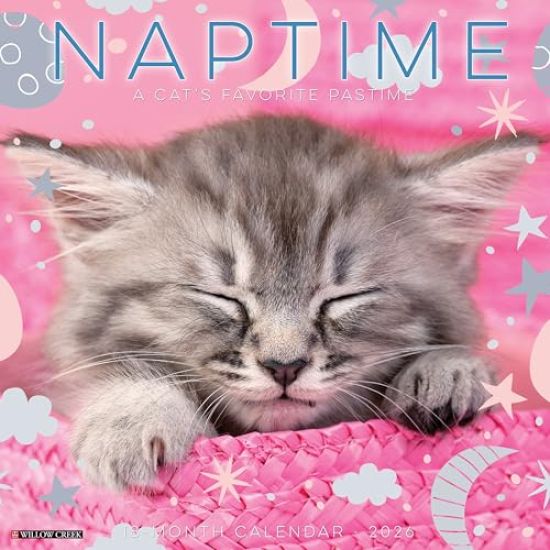 Naptime: A Cat's Favorite Pastime 2026 Wall Calendar