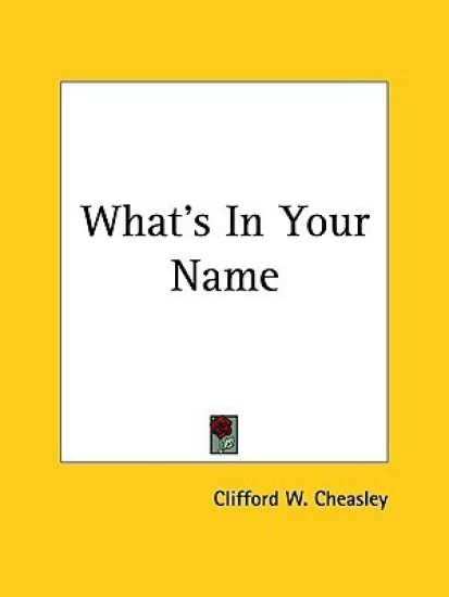 What's in Your Name?