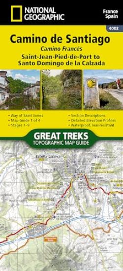 Camino de Santiago - Camino Frances Map 1 of 4