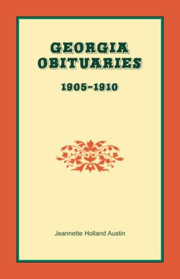 Georgia Obituaries, 1905-1910