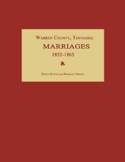 Warren County, Tennessee, Marriages 1852-1865