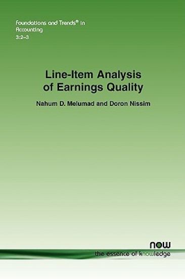 Line-item Analysis of Earnings Quality
