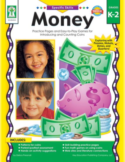 Money, Grades K - 2: Practice Pages and Easy-To-Play Games for Introducing and Counting Coins