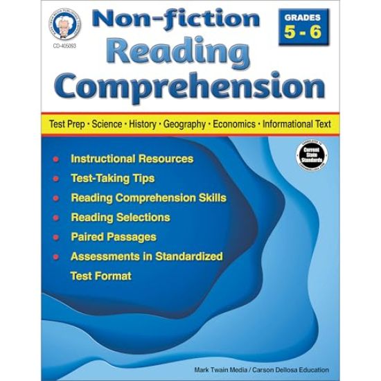 Nonfiction Reading Comprehension Workbook, Grades 5 - 6