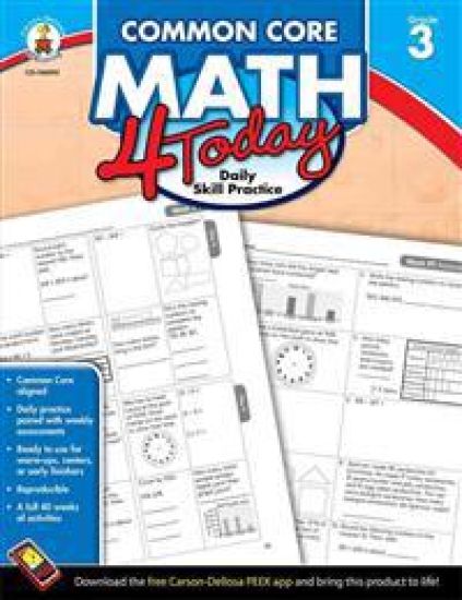 Common Core Math 4 Today, Grade 3: Daily Skill Practice Volume 6