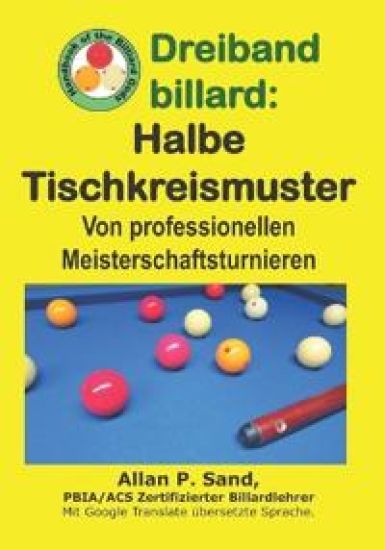 Dreiband billard - Halbe Tischkreismuster