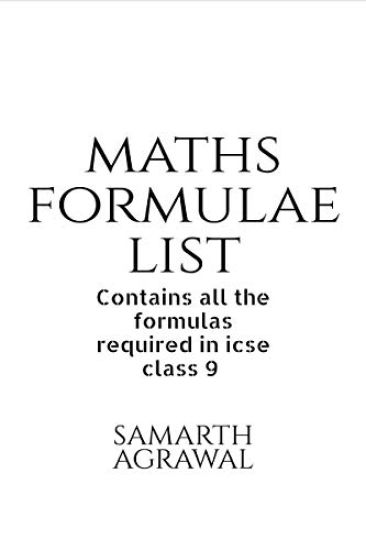 Maths Formula List