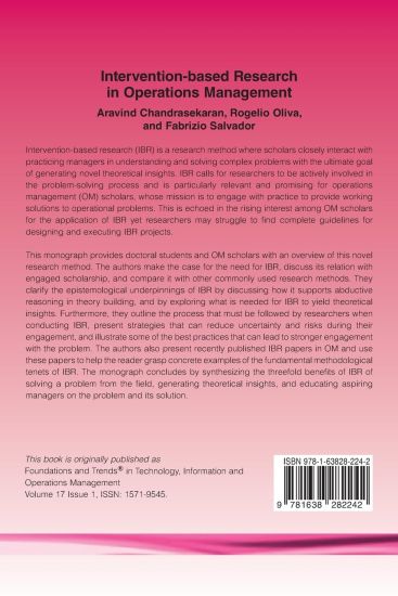 Intervention-based Research in Operations Management