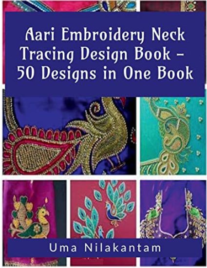 Aari Embroidery Neck Tracing Design Book - 50 Designs in One Book