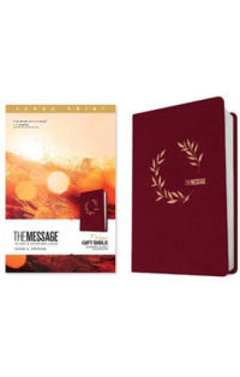 Message Deluxe Gift Bible, Large Print, Cranberry