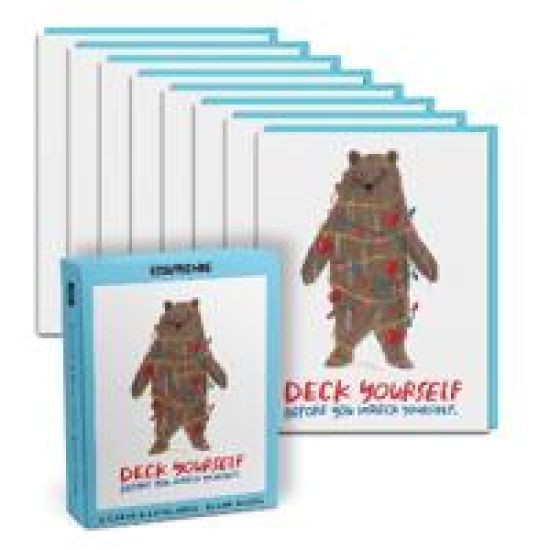 Em & Friends Deck Yourself Boxed Greeting Cards, Box of 8 Single Holiday Cards