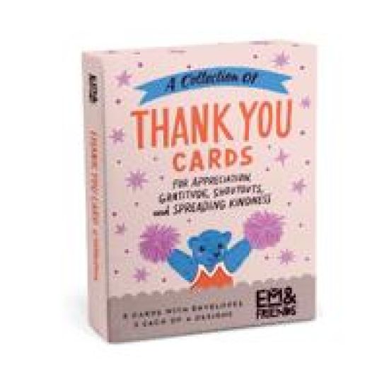 Em & Friends Boxed Thank You Cards, Box of 8 Assorted