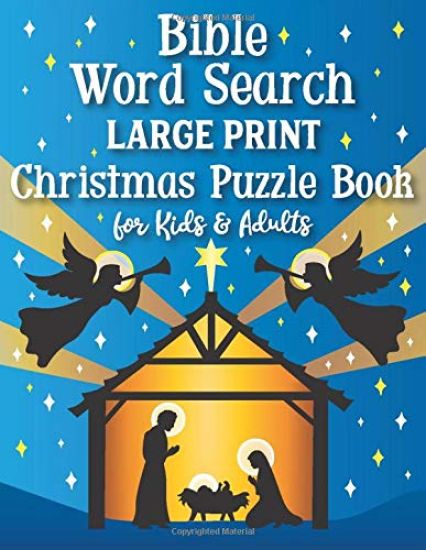 Bible Word Search Large Print Christmas Puzzle Book for Kids and Adults