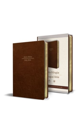 Biblia Bilingüe Reina Valera 1960/ESV Tamaño Grande Piel Marrón / Bilingual Bible Rvr60/English Standard Large Size Large Print Leather
