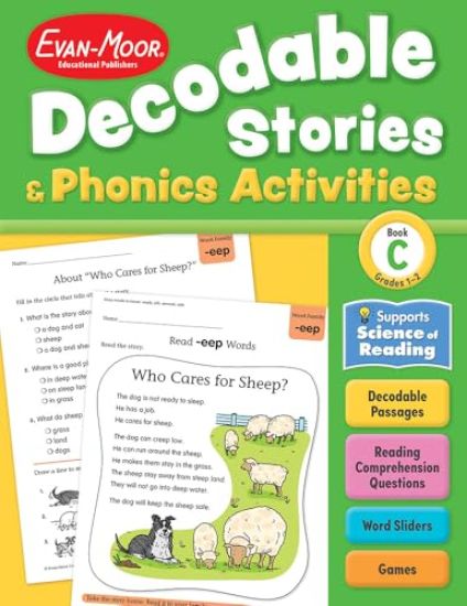 Decodable Stories and Phonics Activities, Level C, Grade 1 - 2 Workbook