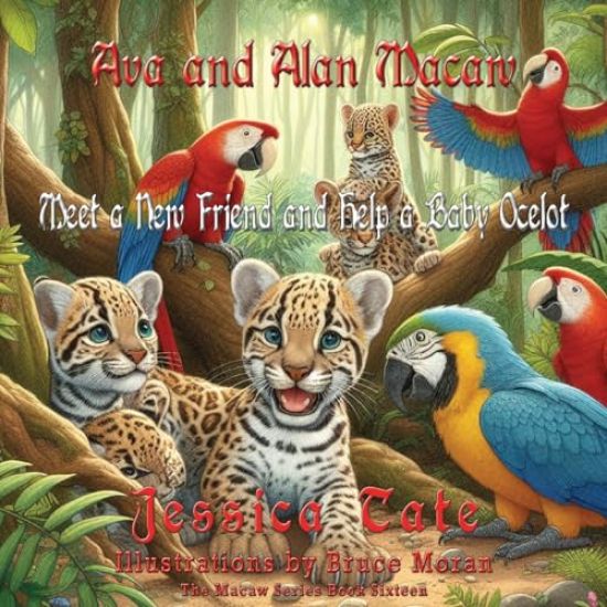 Ava and Alan Macaw Meet a New Friend and Help a Baby Ocelot
