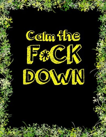 Calm the F * ck Down: An Irreverent Adult Coloring Book with Flowers Falango, Lions, Elephants, Owls, Horses, Dogs, Cats, and Many More