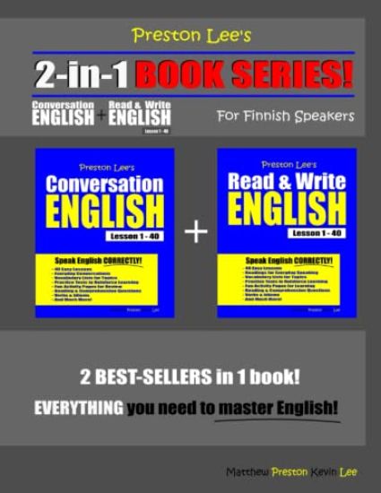 Preston Lee's 2-in-1 Book Series! Conversation English & Read & Write English Lesson 1 - 40 For Finnish Speakers