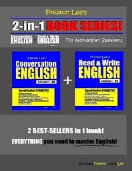 Preston Lee's 2-in-1 Book Series! Conversation English & Read & Write English Lesson 1 - 40 For Norwegian Speakers