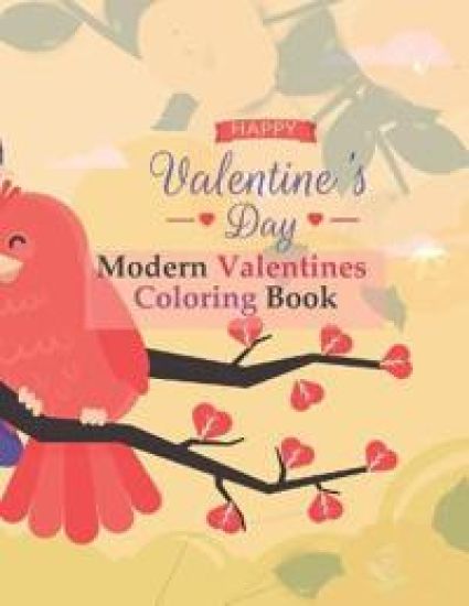 Modern Valentines Coloring Book