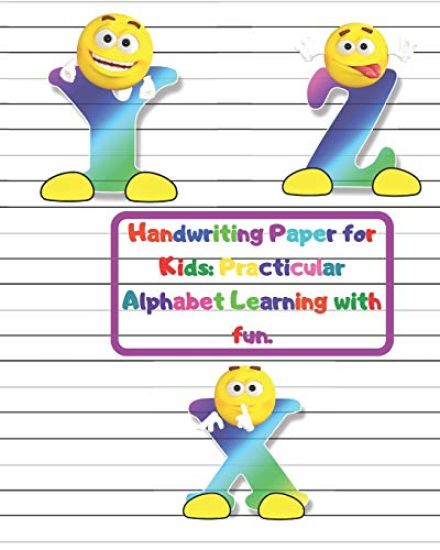 Handwriting Paper for Kids: Practicular Alphabet Learning with fun.: Cursive Writing Book Paper:3-Line and Checkered Writing Sheets for Kids(8x10,