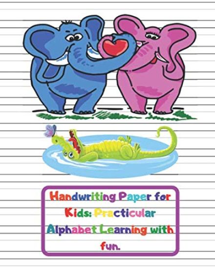 Handwriting Paper for Kids: Practicular Alphabet Learning with fun.: Cursive Writing Books and Practice Paper:3-Line and Checkered Writing Sheets(